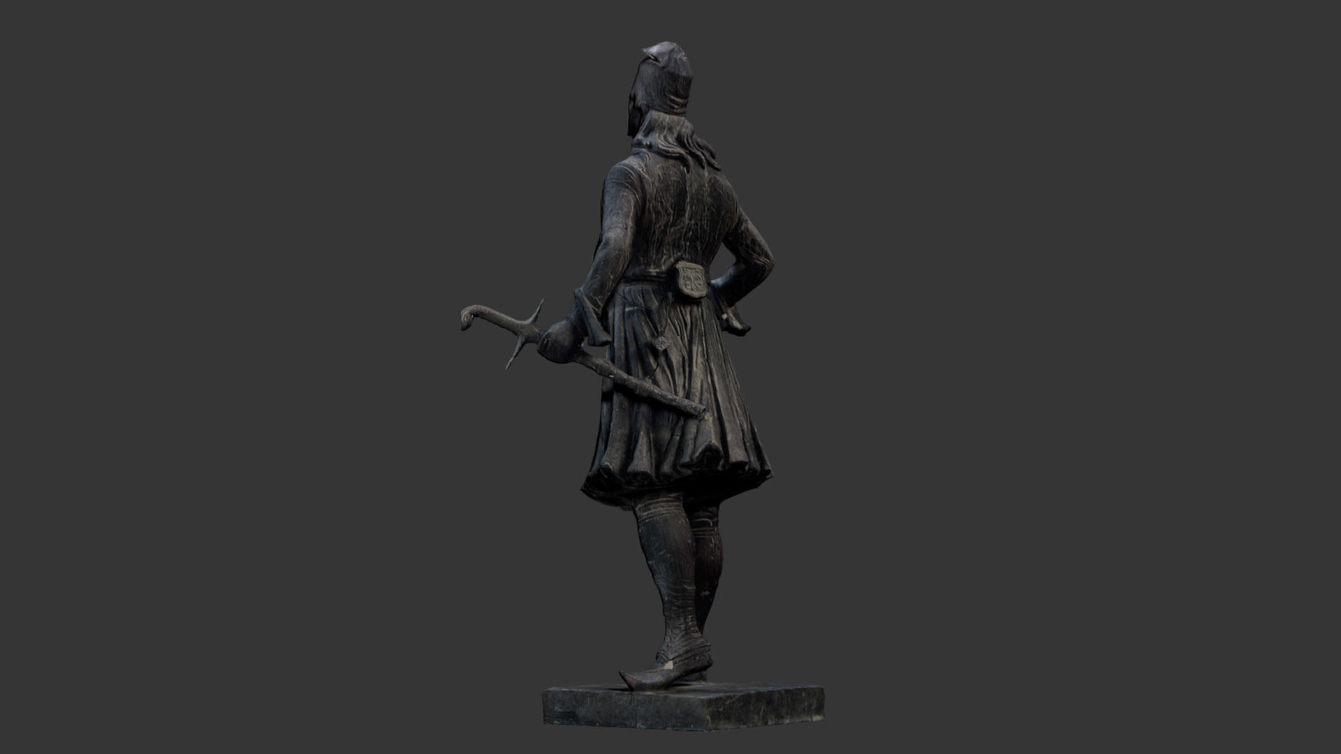 George Karaiskakis Statue 3D model_7