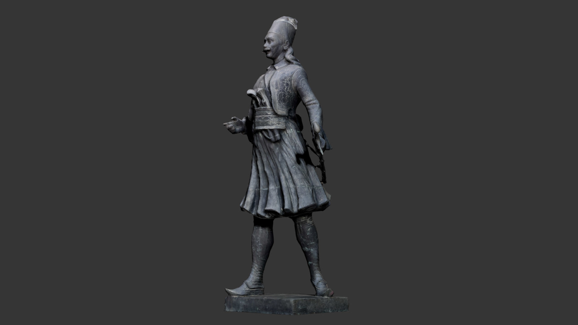 George Karaiskakis Statue 3D model_6