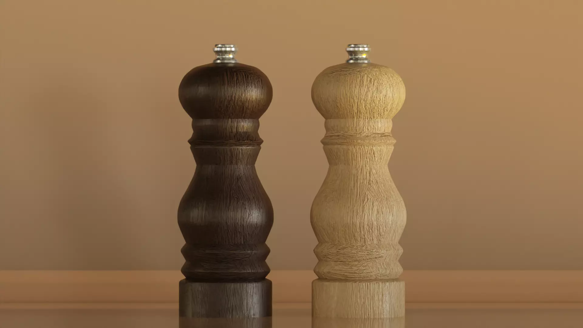 Salt and Pepper Grinders Free 3D model