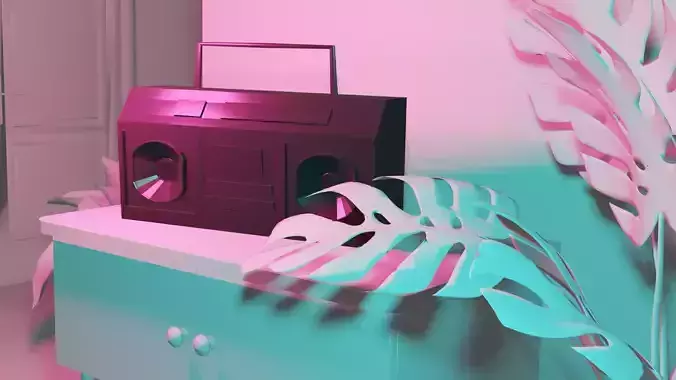 90s Stereo Free 3D model