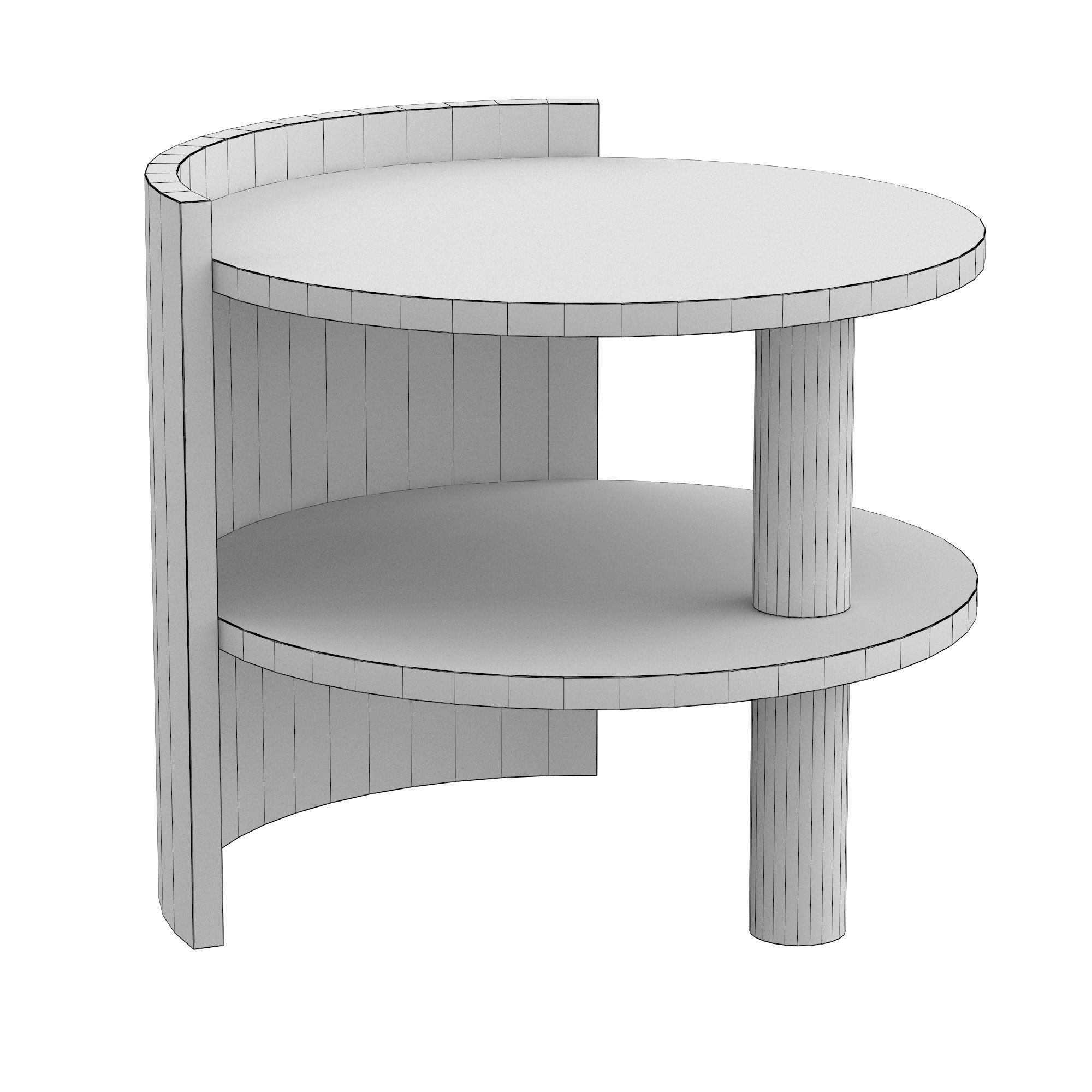 Art Deco Sofa or Side Table 3D model_3