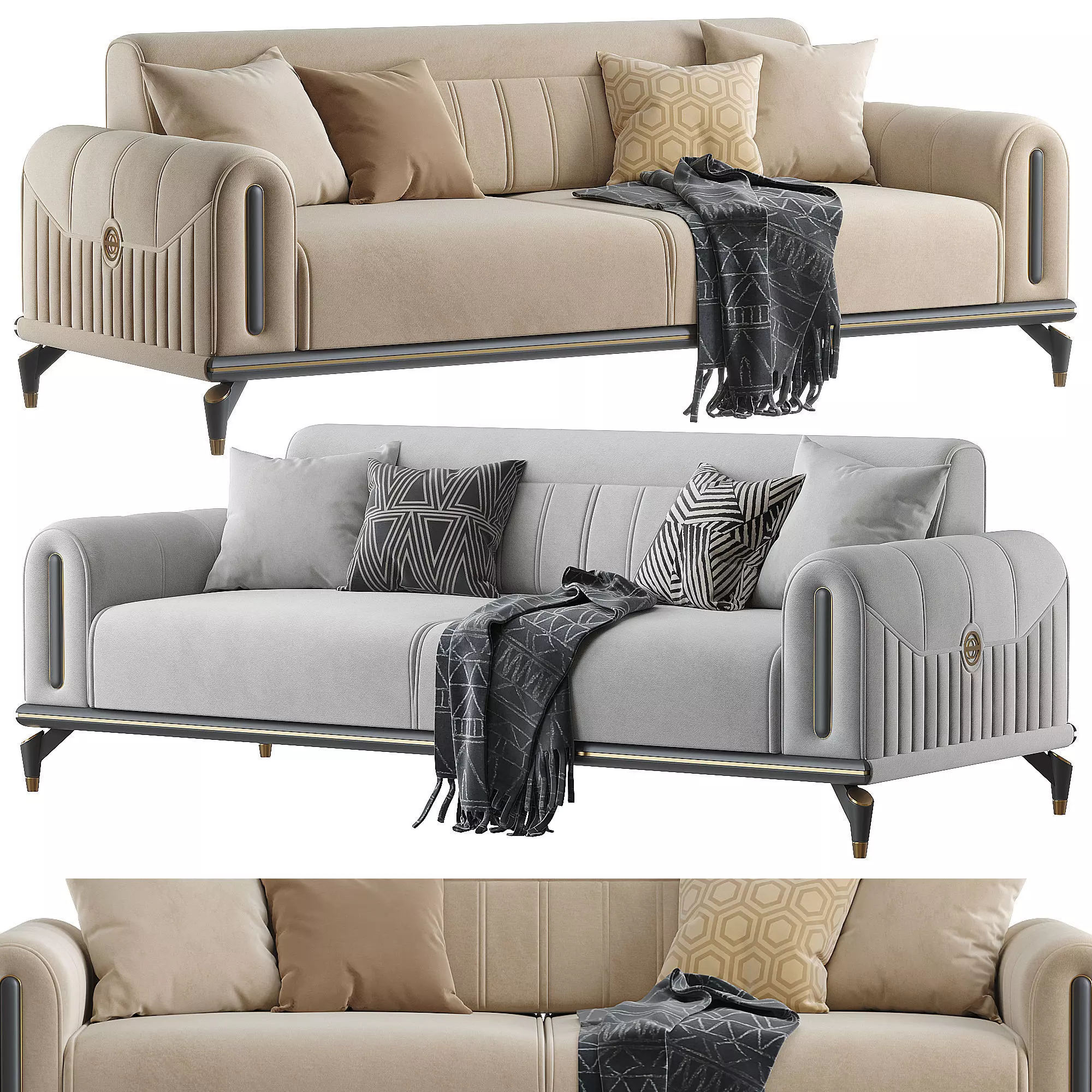 Bella Triple Sofa 3D model