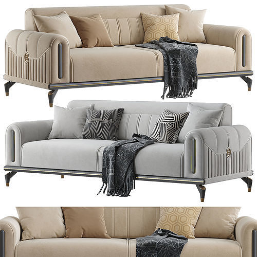 Bella Triple Sofa 3D model