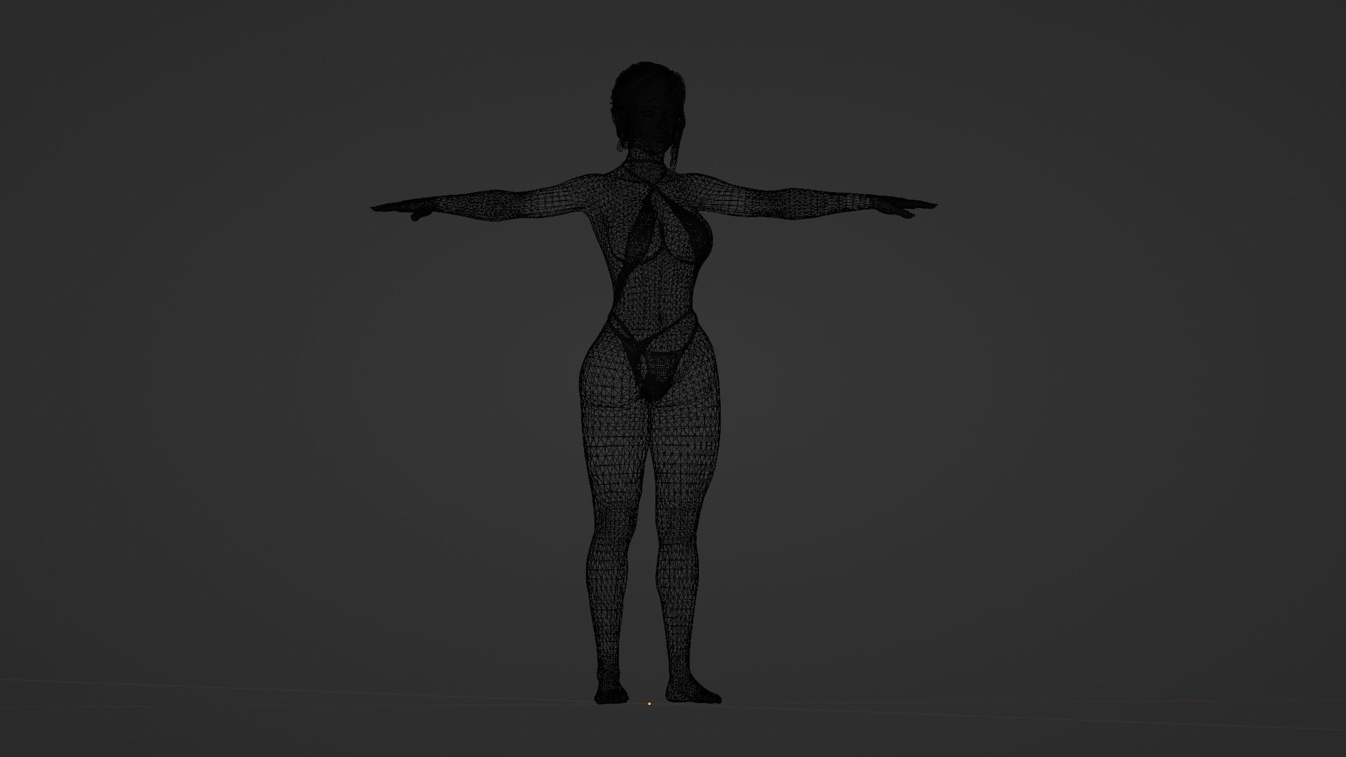 Sexy Girl Anime Style Rigged - Rina Low-poly 3D model_17