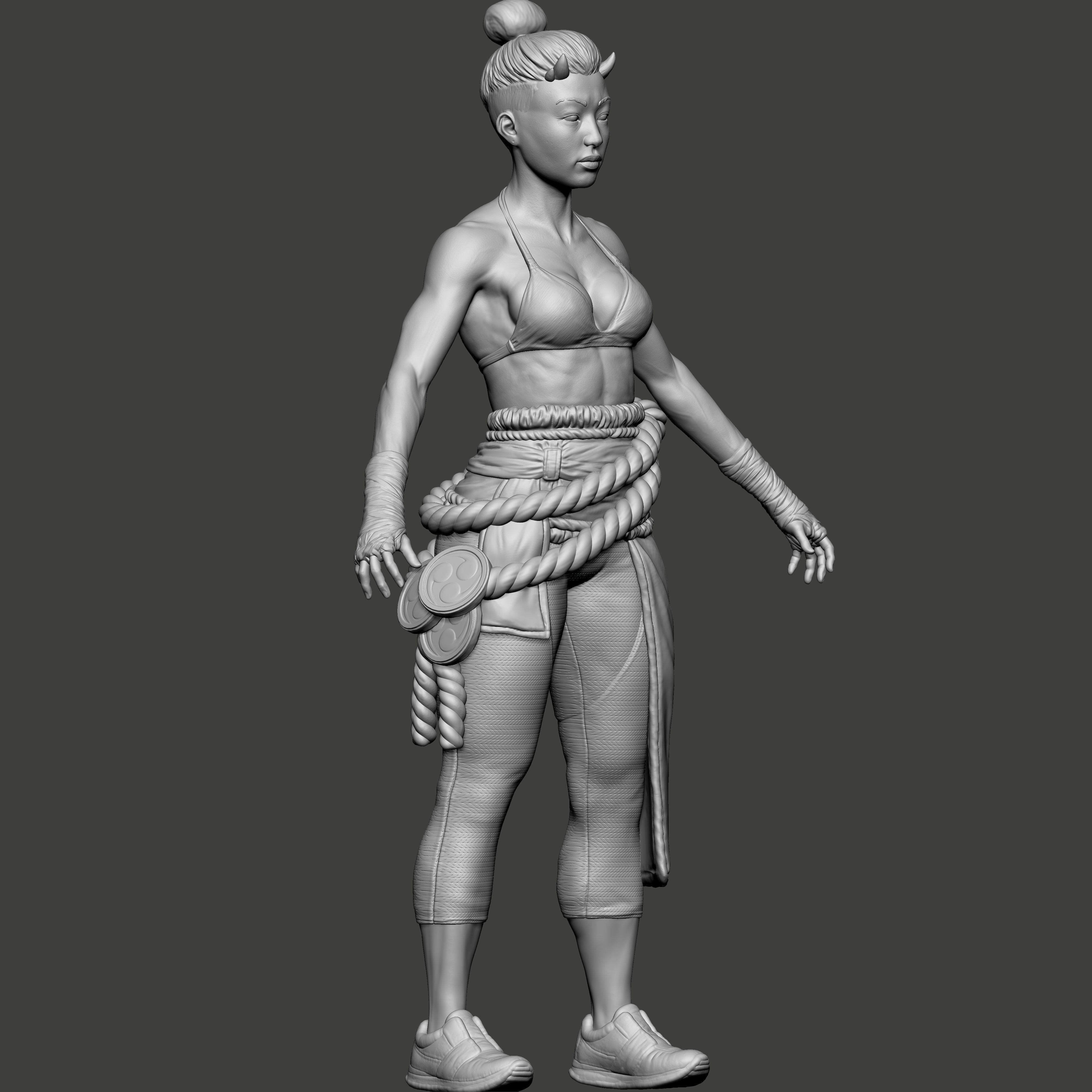 Sakura - Oni girl 3D print model_5