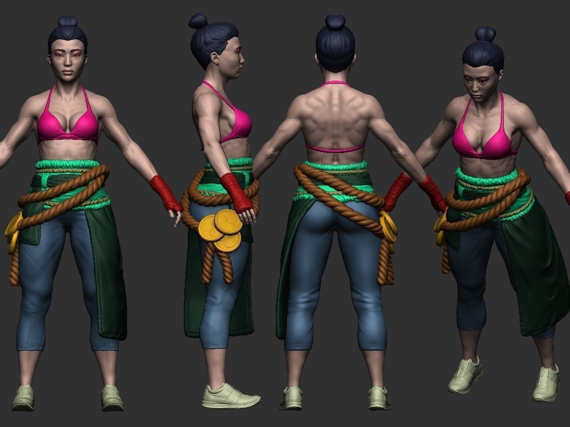 Sakura - Oni girl 3D print model_3