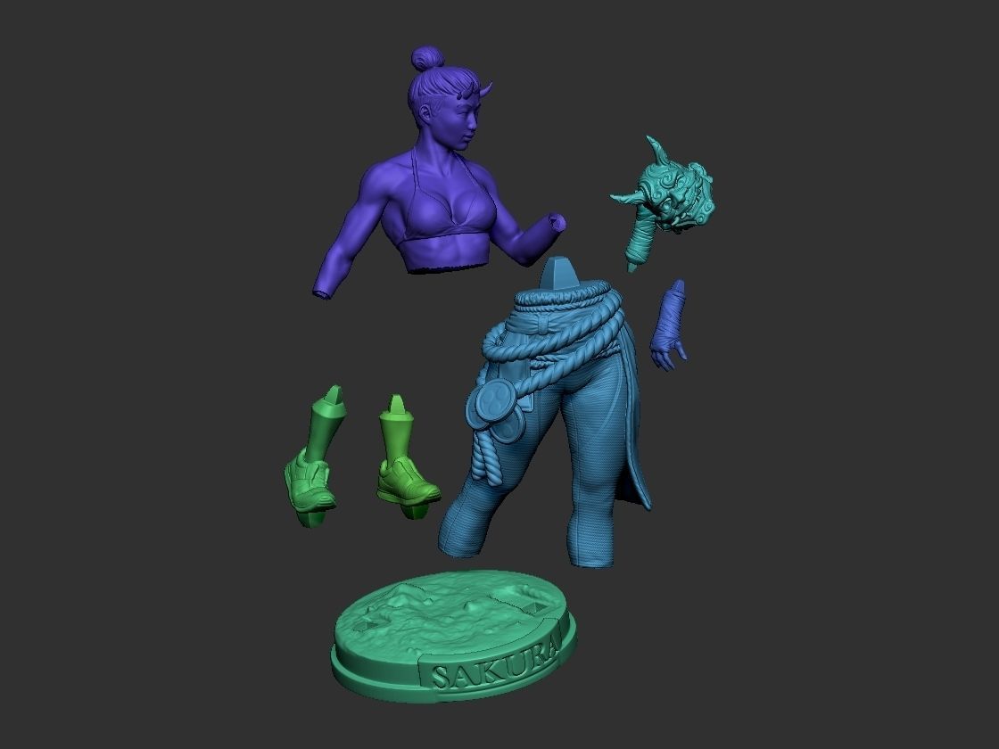 Sakura - Oni girl 3D print model_2