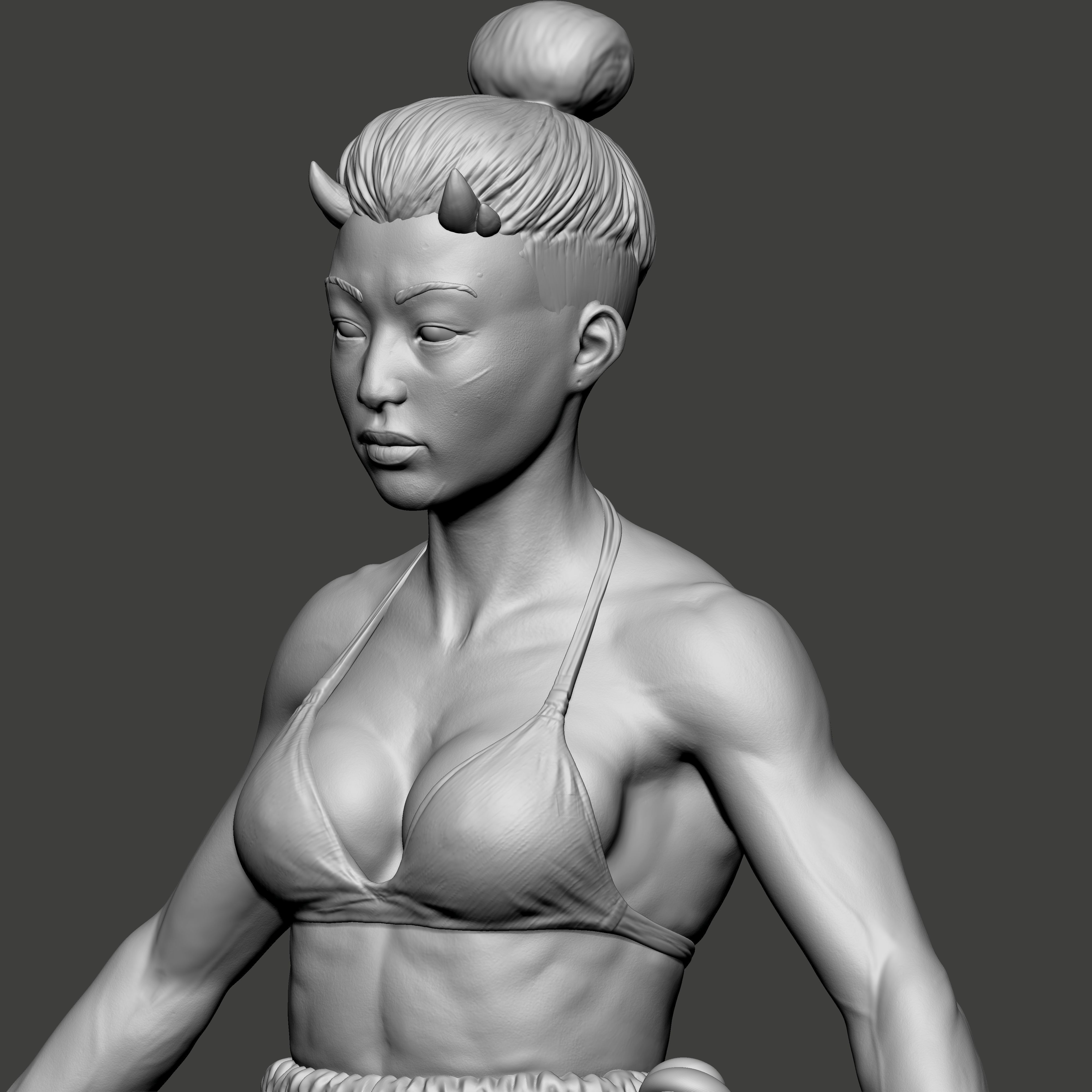 Sakura - Oni girl 3D print model_8