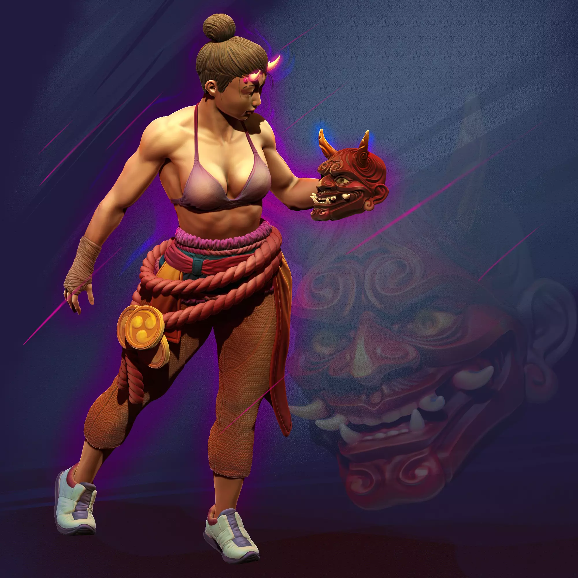 Sakura - Oni girl 3D print model_0