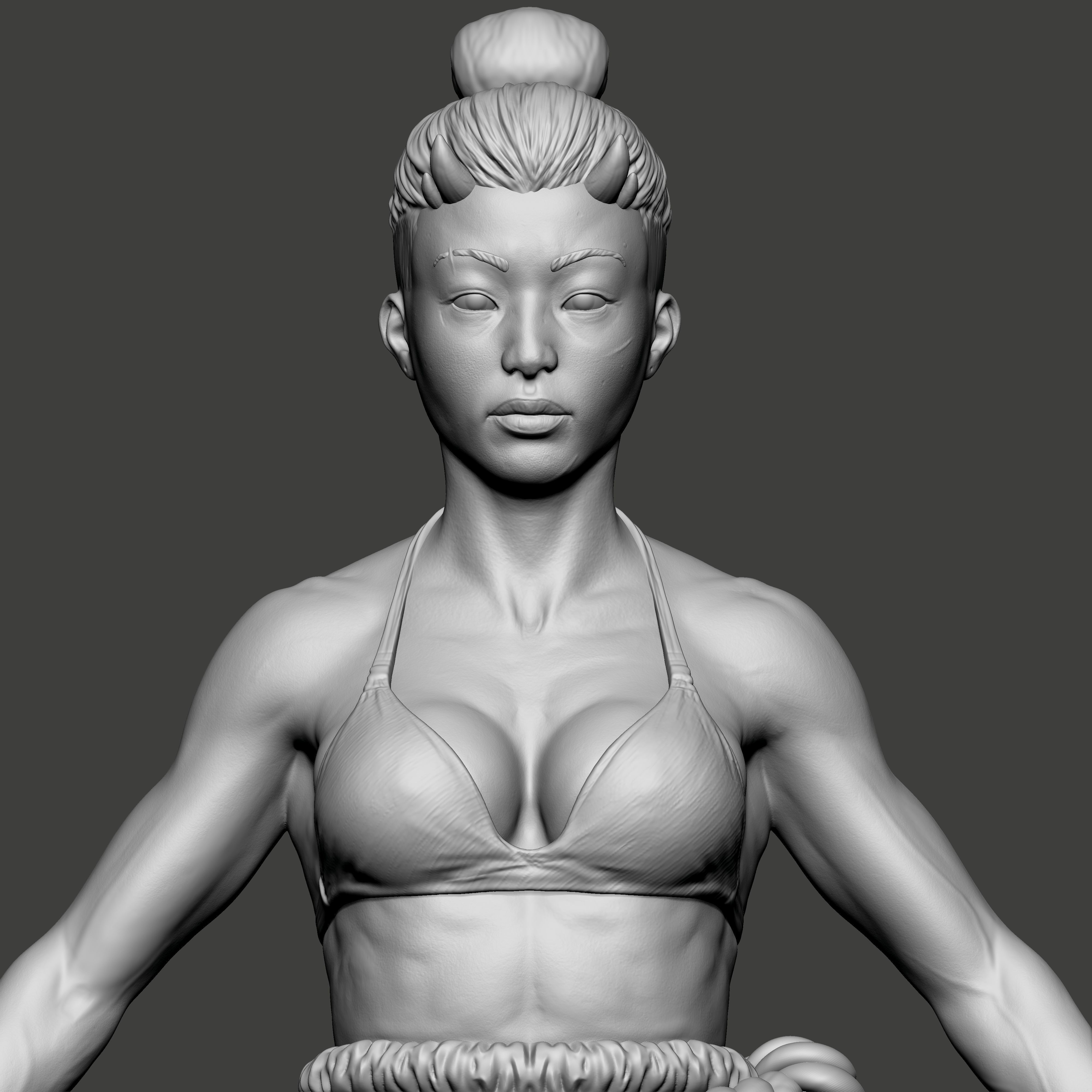 Sakura - Oni girl 3D print model_9