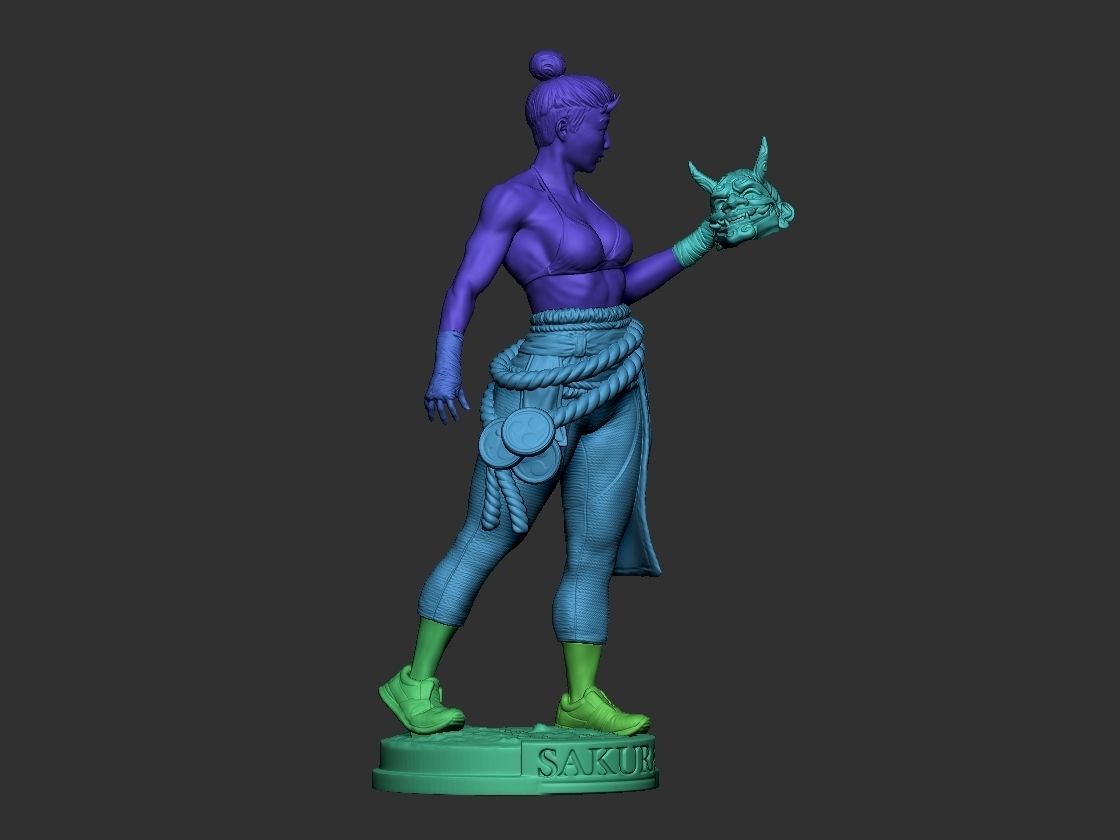 Sakura - Oni girl 3D print model_1