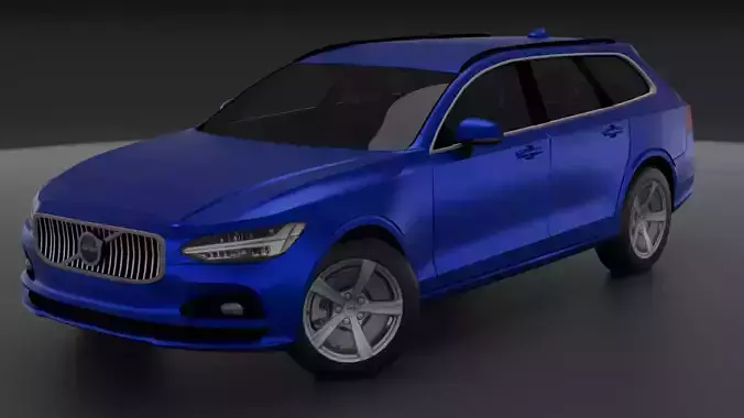 Volvo V90 Low Poly 3D Model