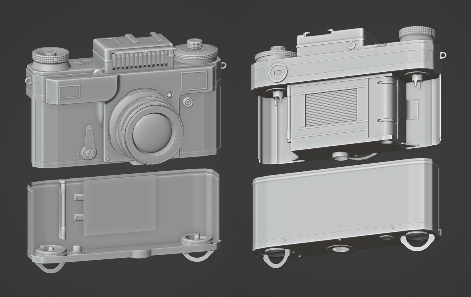 Soviet camera Kiev 4 3D model_8