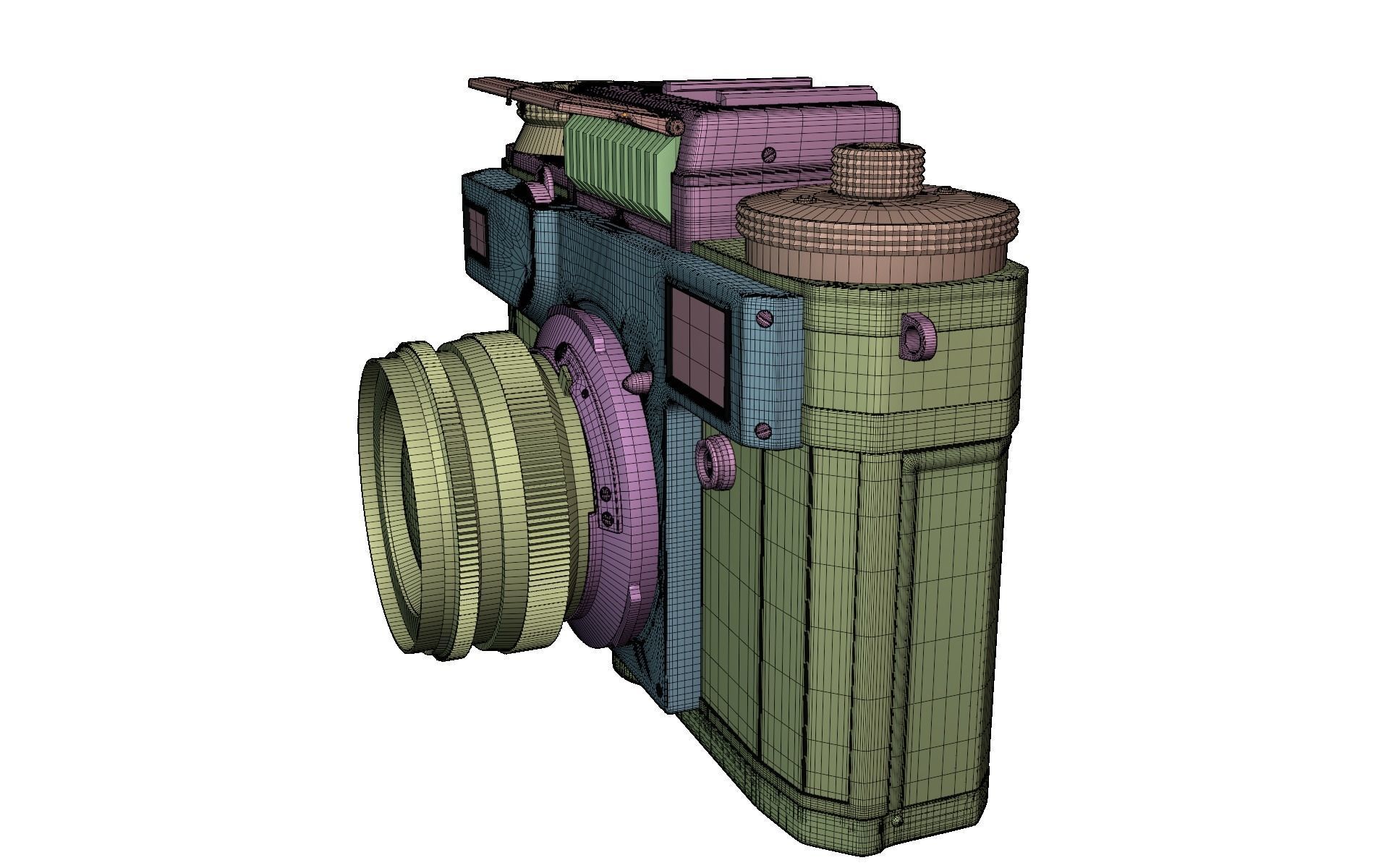 Soviet camera Kiev 4 3D model_6