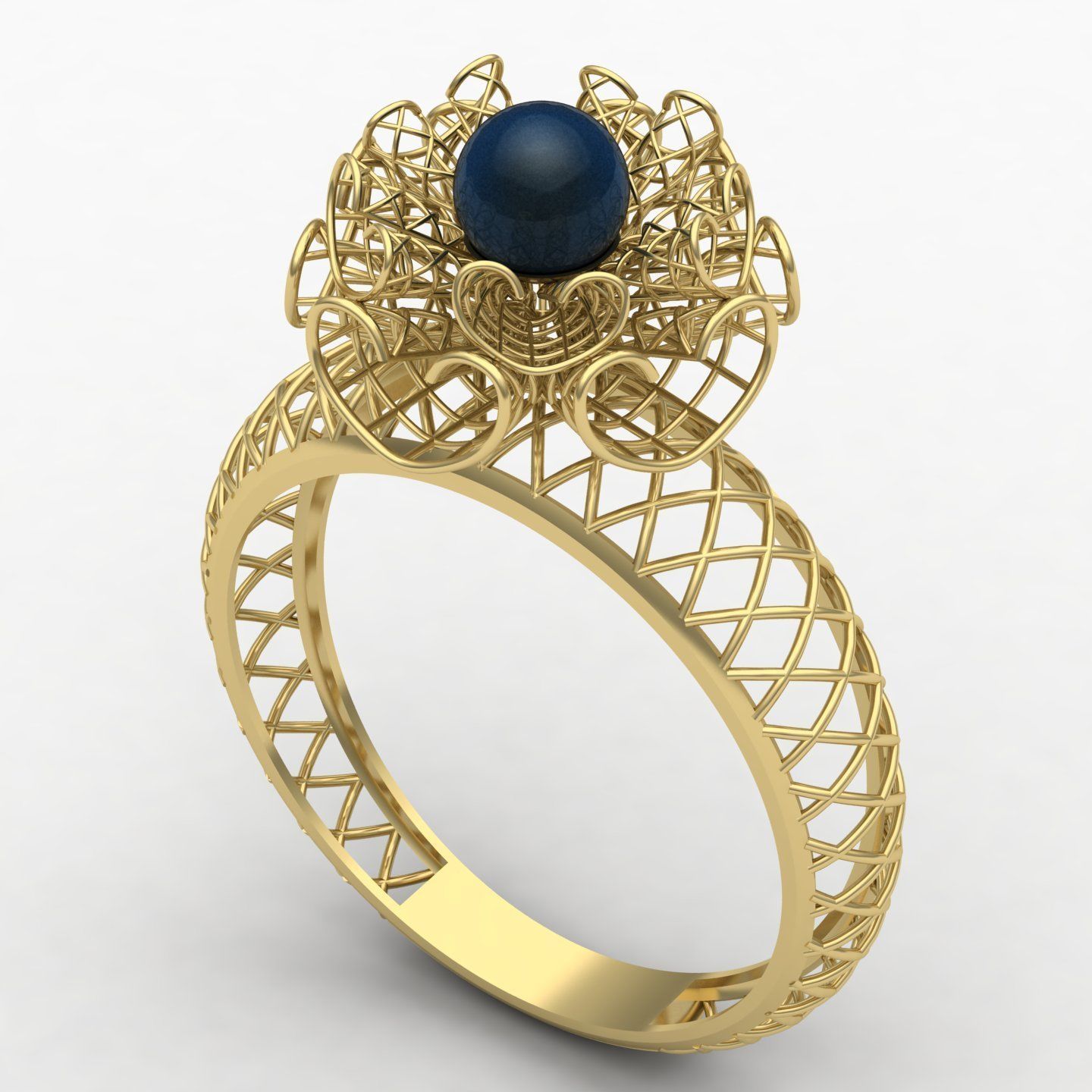  fusion ring with pearls 3D print model_7