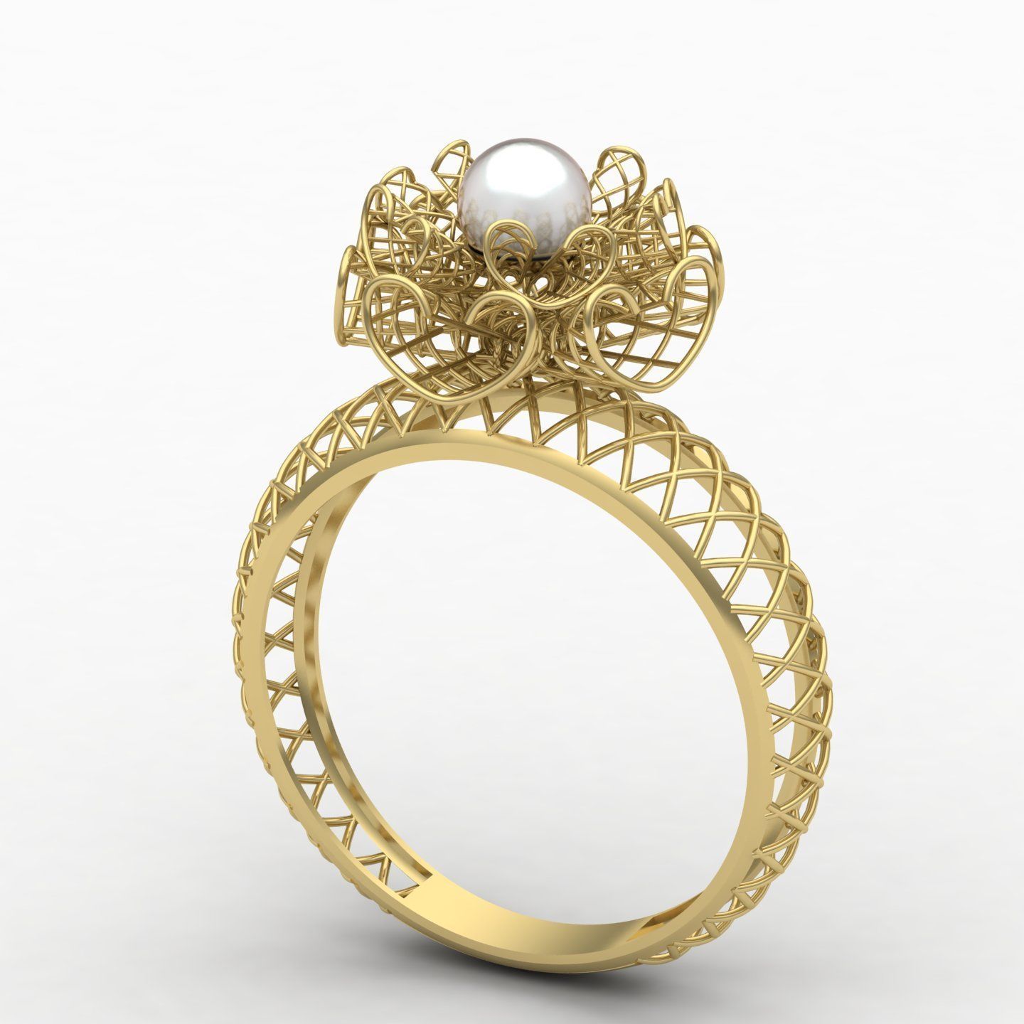  fusion ring with pearls 3D print model_4