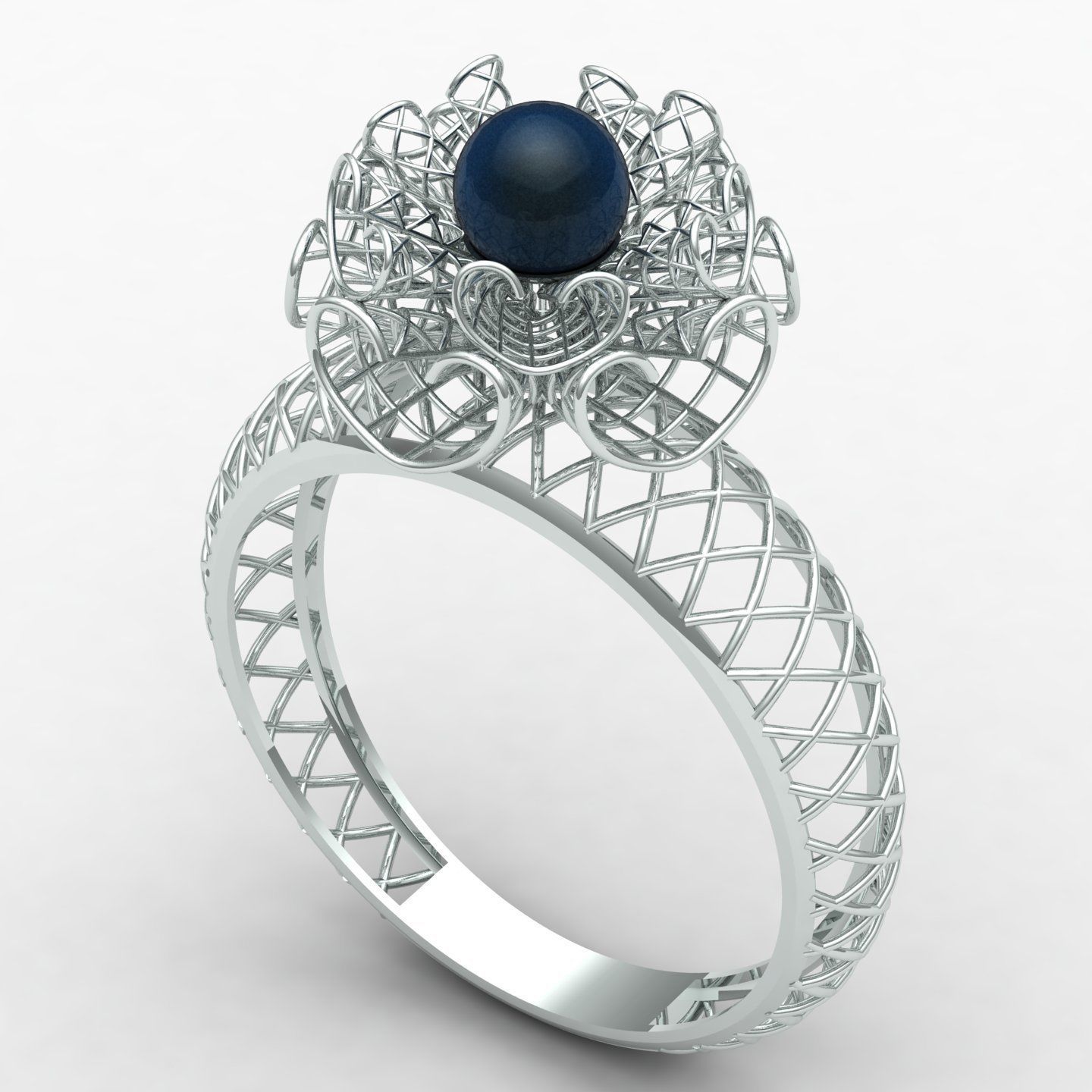  fusion ring with pearls 3D print model_6