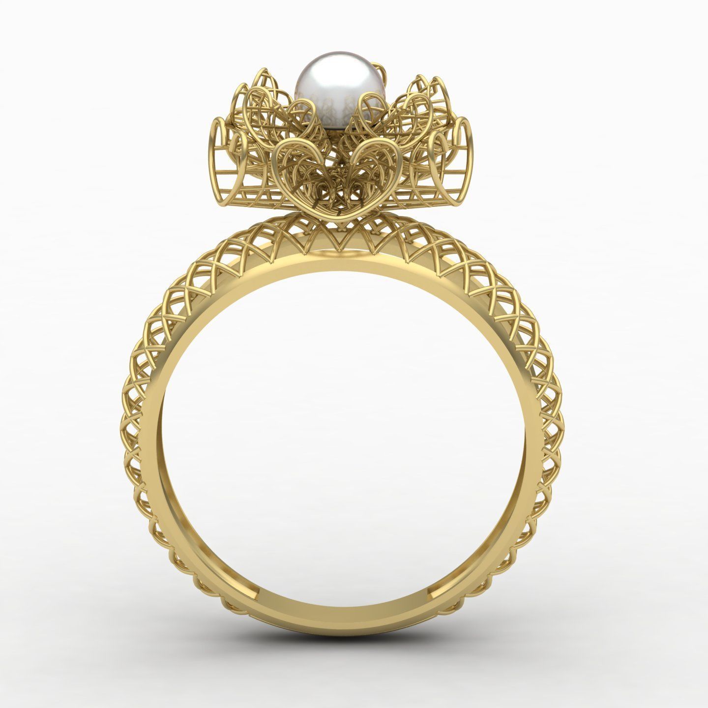  fusion ring with pearls 3D print model_1