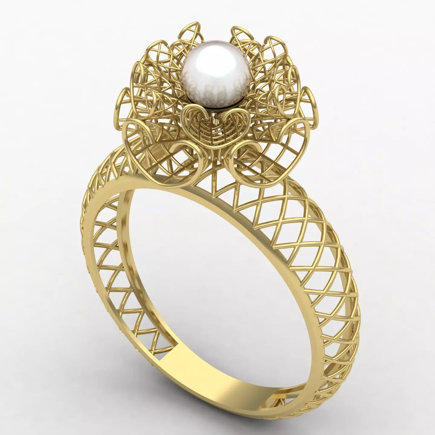  fusion ring with pearls 3D print model_0