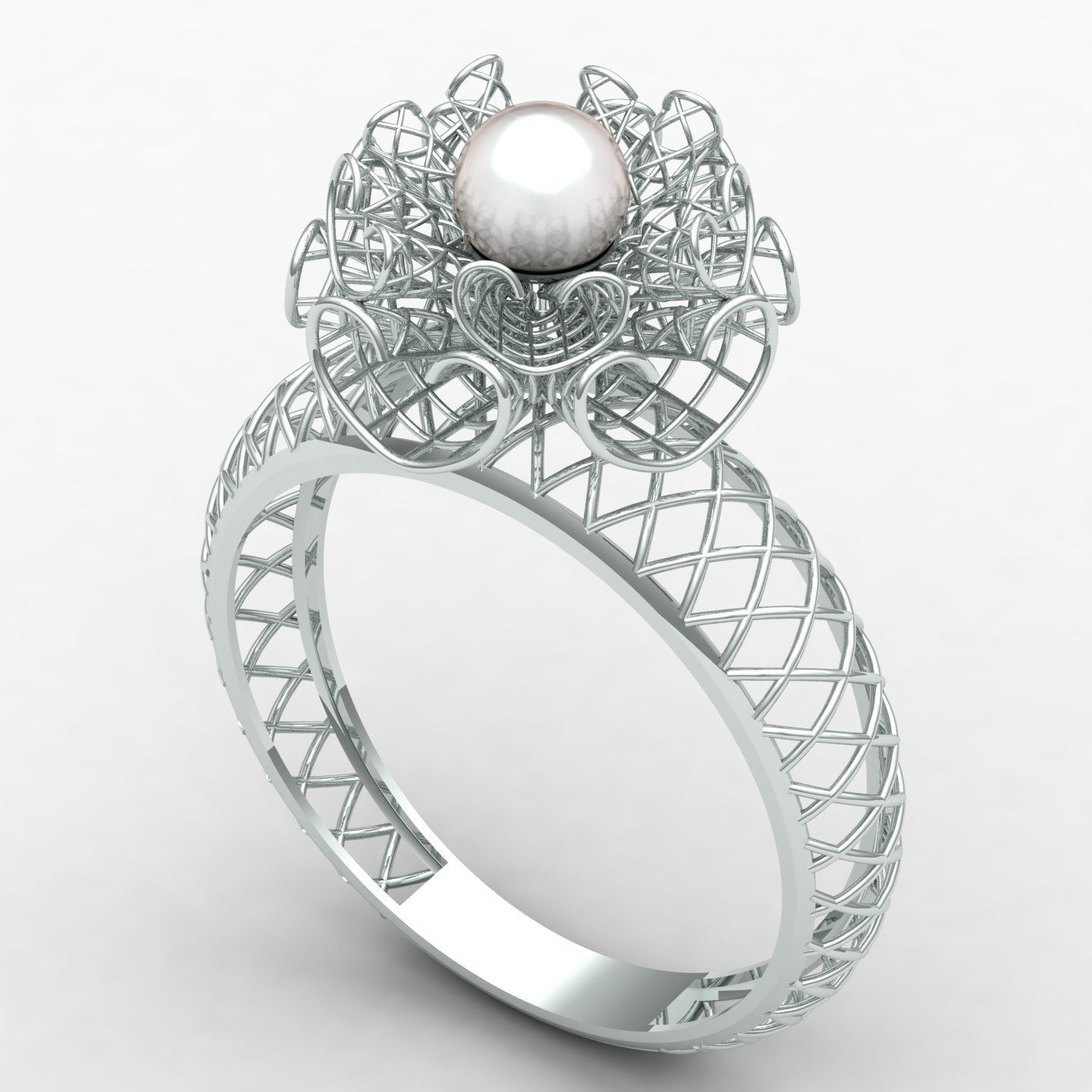  fusion ring with pearls 3D print model_5