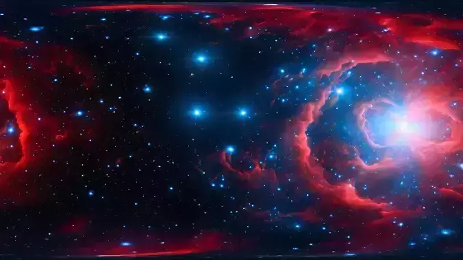 HDRI Space Nebula Low-poly 3D model