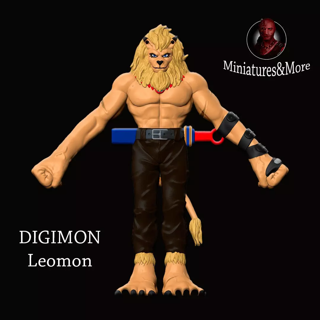 Digimon Sculpture action figures Leomon 3D print model_0