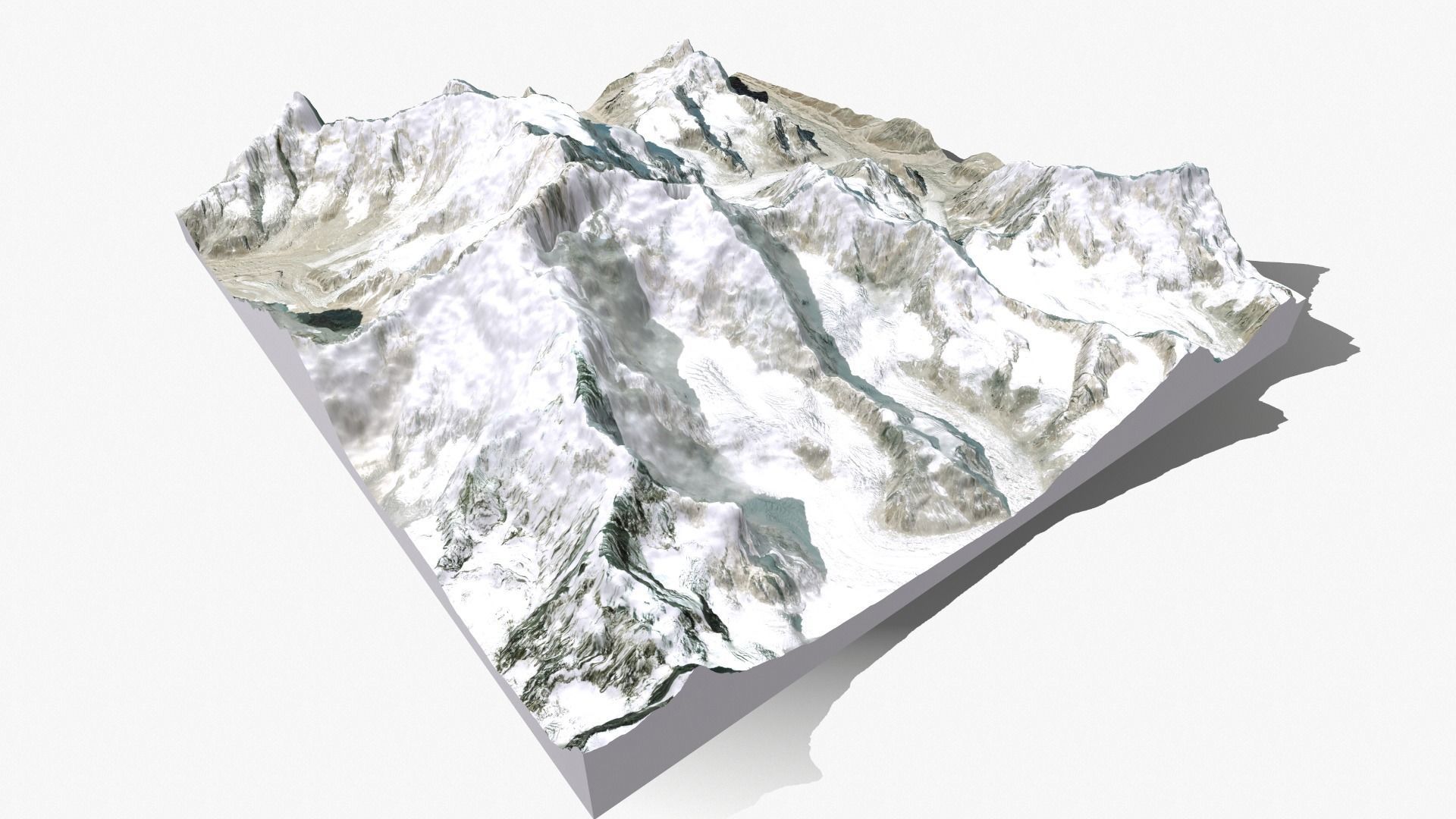 Mountain landscape Kanchenjunga Himalayas 3D model_9