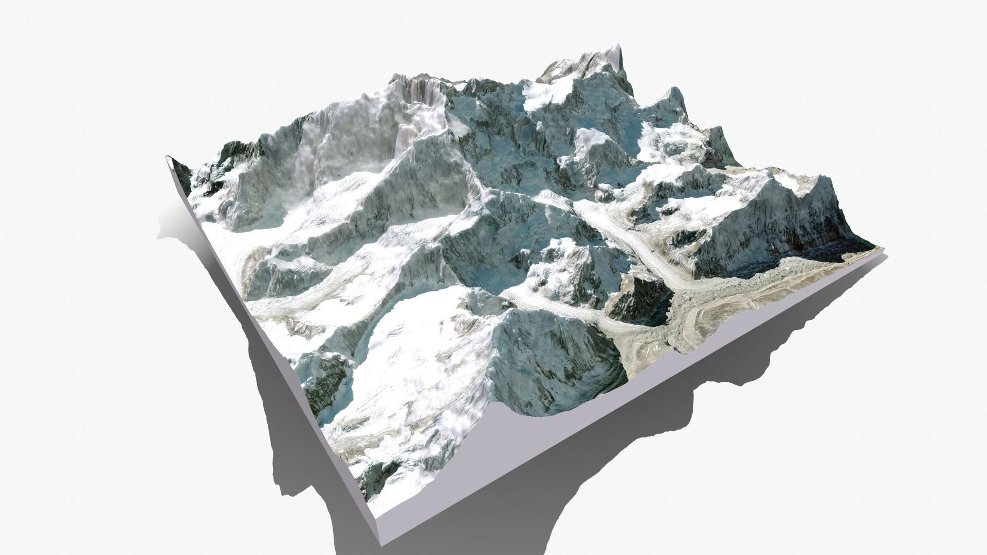 Mountain landscape Kanchenjunga Himalayas 3D model_7