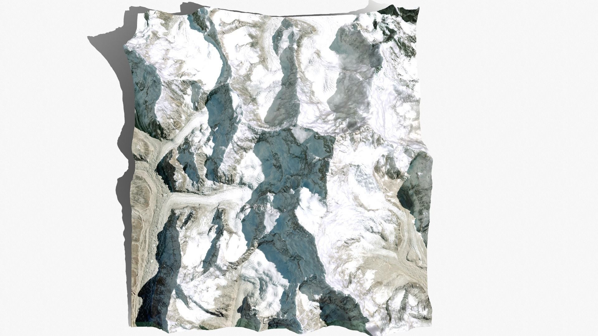 Mountain landscape Kanchenjunga Himalayas 3D model_8