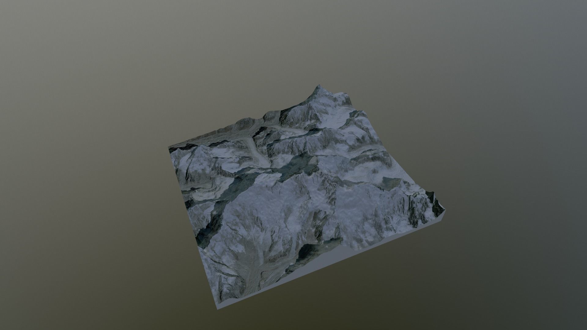 Mountain landscape Kanchenjunga Himalayas 3D model_21