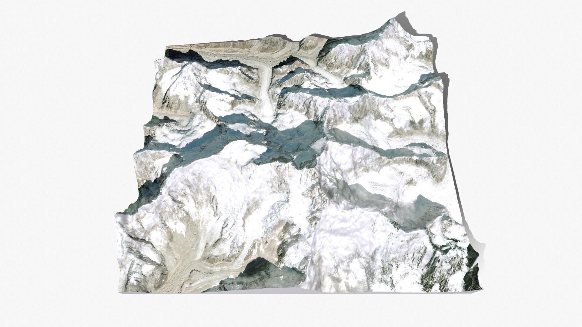 Mountain landscape Kanchenjunga Himalayas 3D model_13