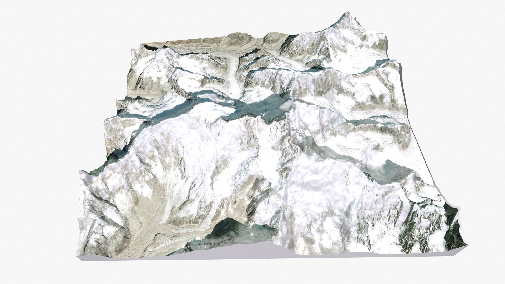 Mountain landscape Kanchenjunga Himalayas 3D model_6
