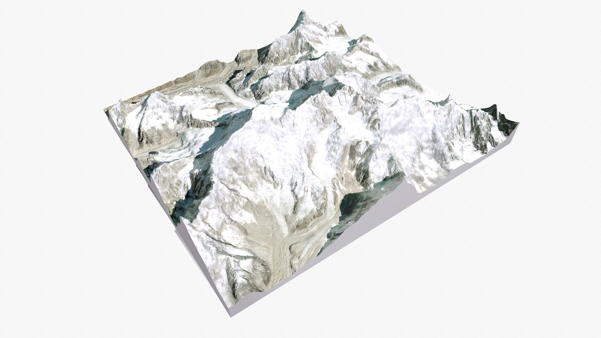 Mountain landscape Kanchenjunga Himalayas 3D model_11