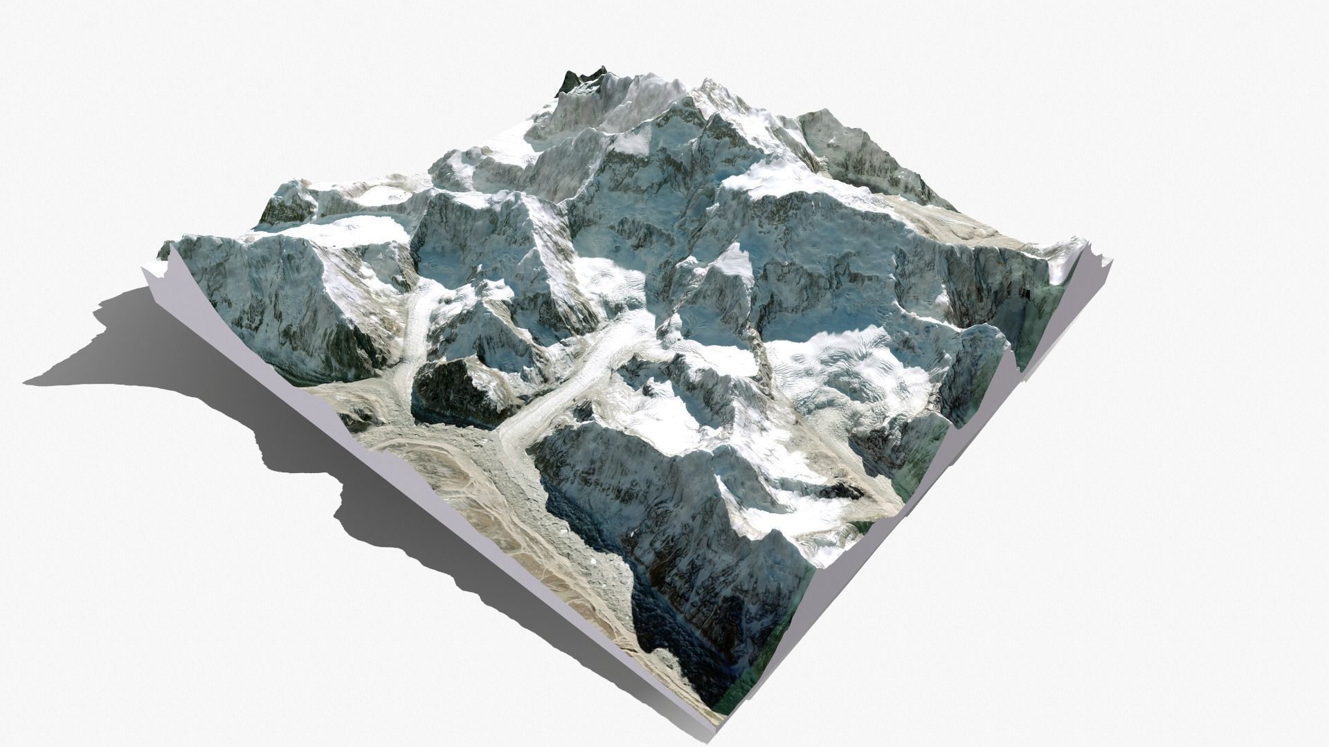 Mountain landscape Kanchenjunga Himalayas 3D model_10