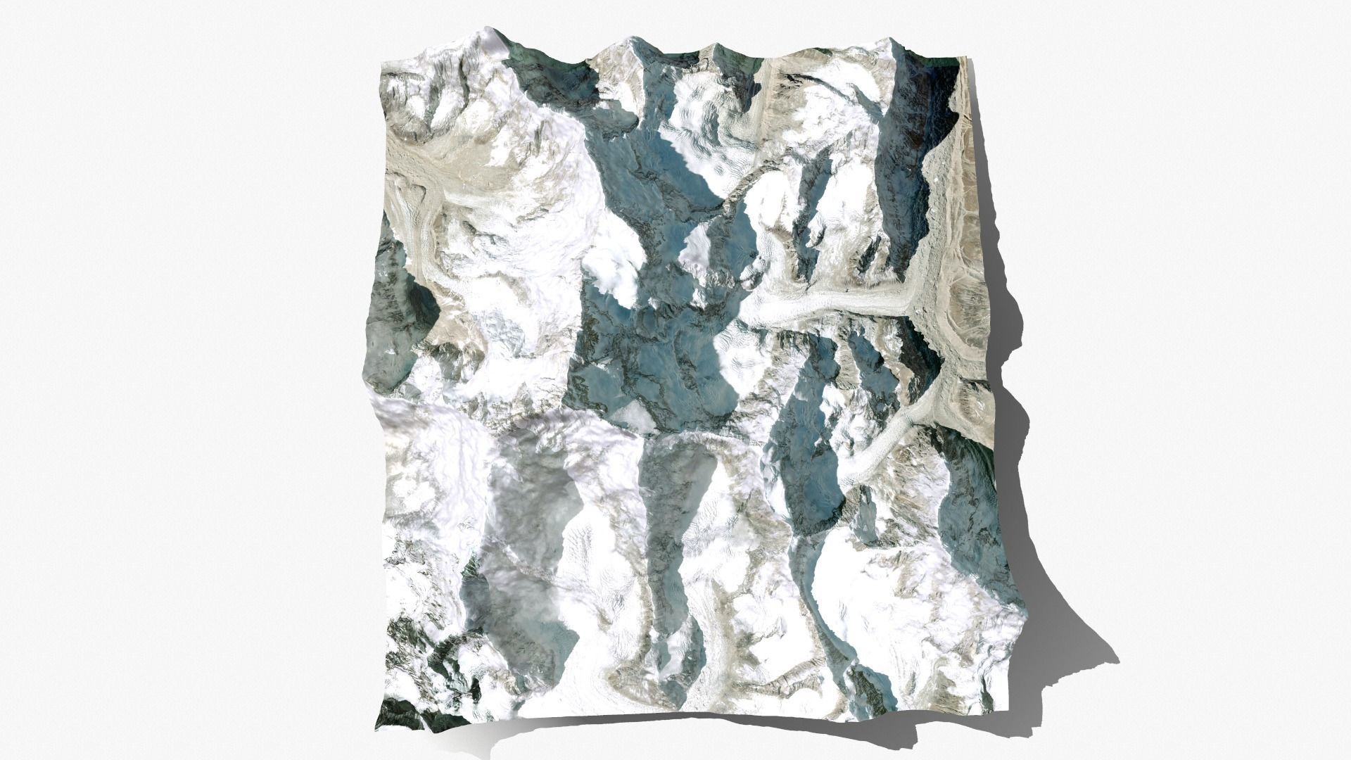 Mountain landscape Kanchenjunga Himalayas 3D model_12