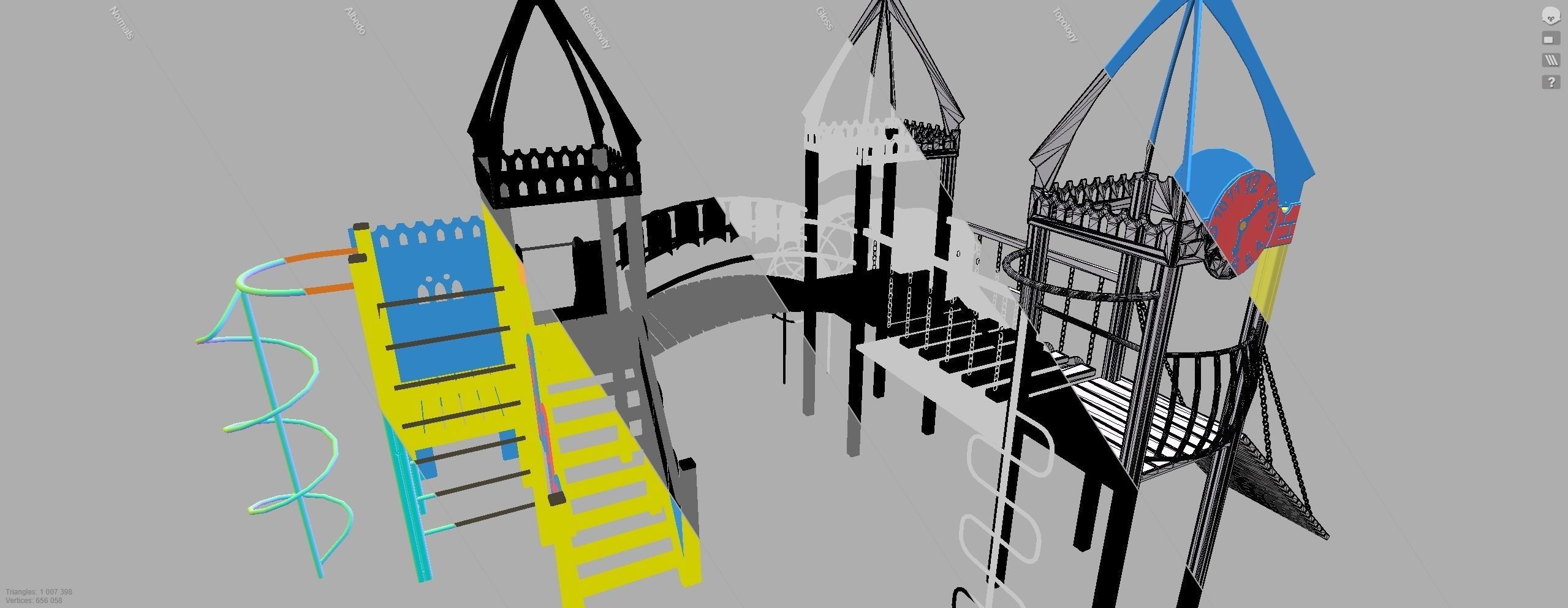 Playground for kids 3D model_9