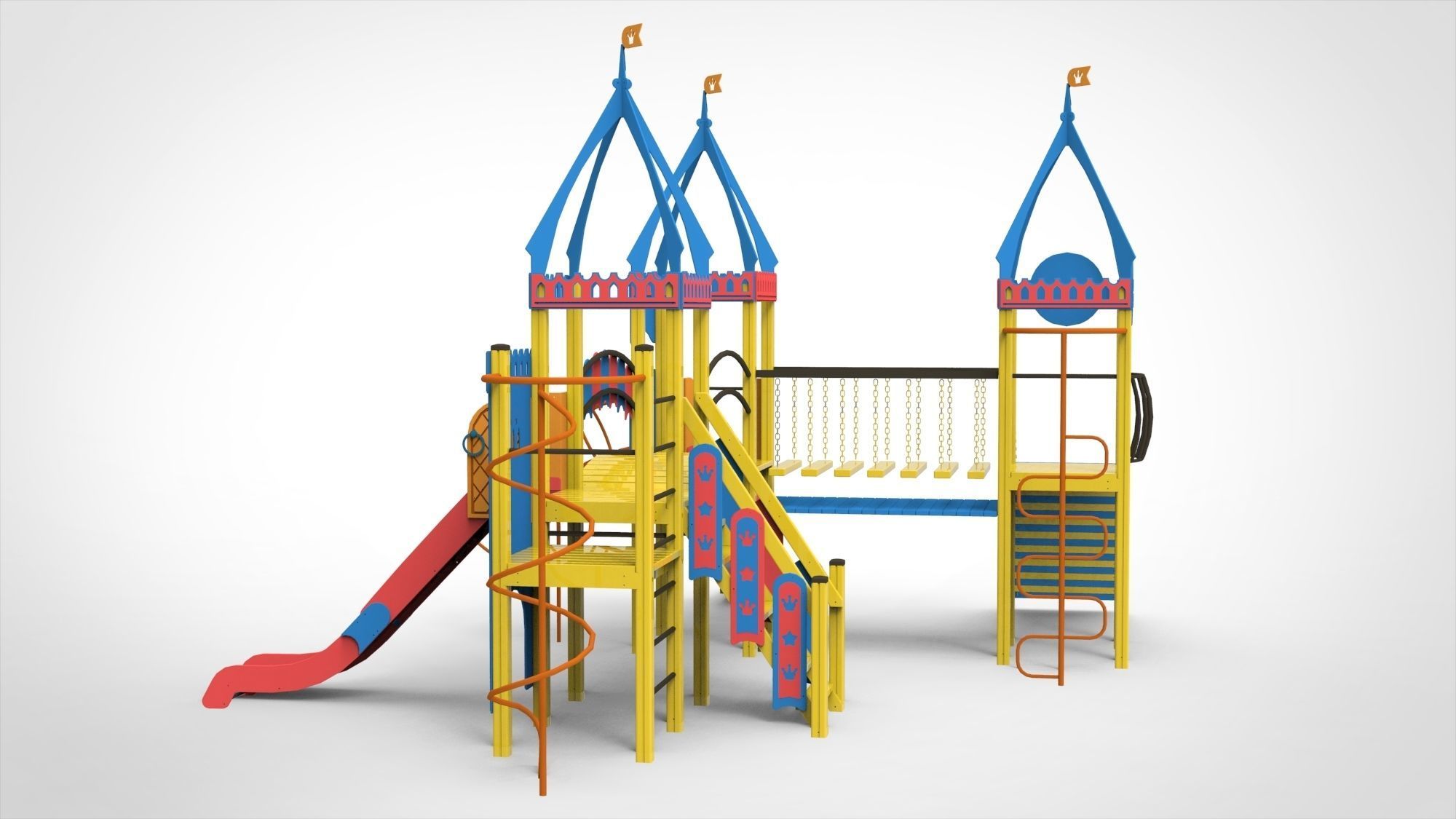Playground for kids 3D model_4