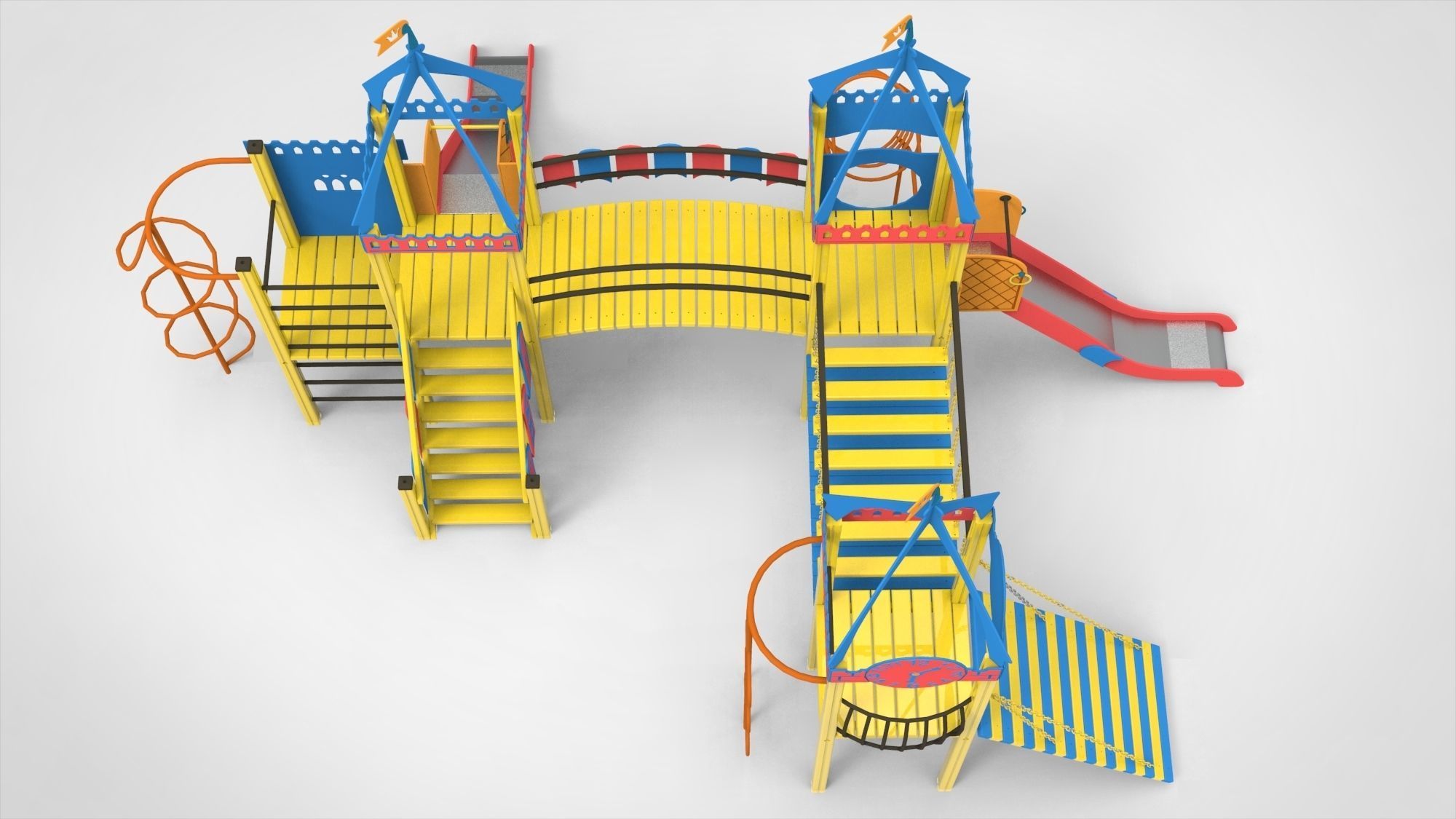 Playground for kids 3D model_2