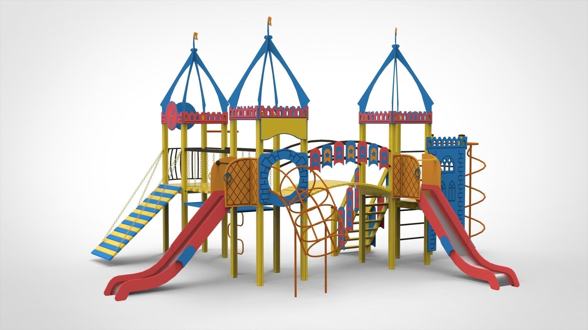Playground for kids 3D model_5