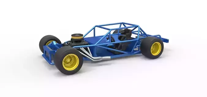 Vintage Asphalt Modified stock car Base Scale 1 to 25 3D print model