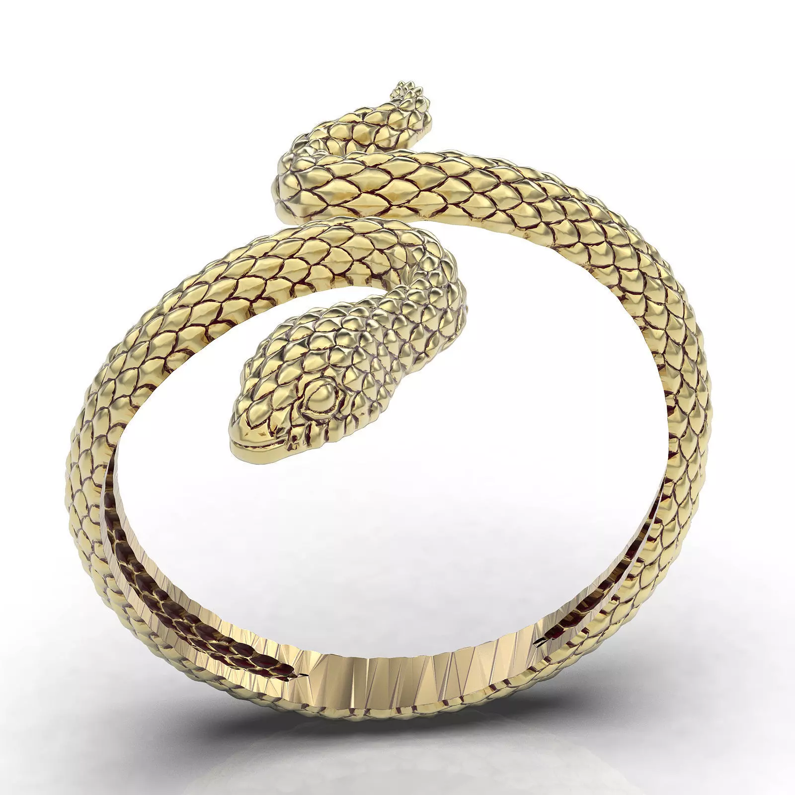 Snake ring silver gold jewelry printable 3D model 3D print model