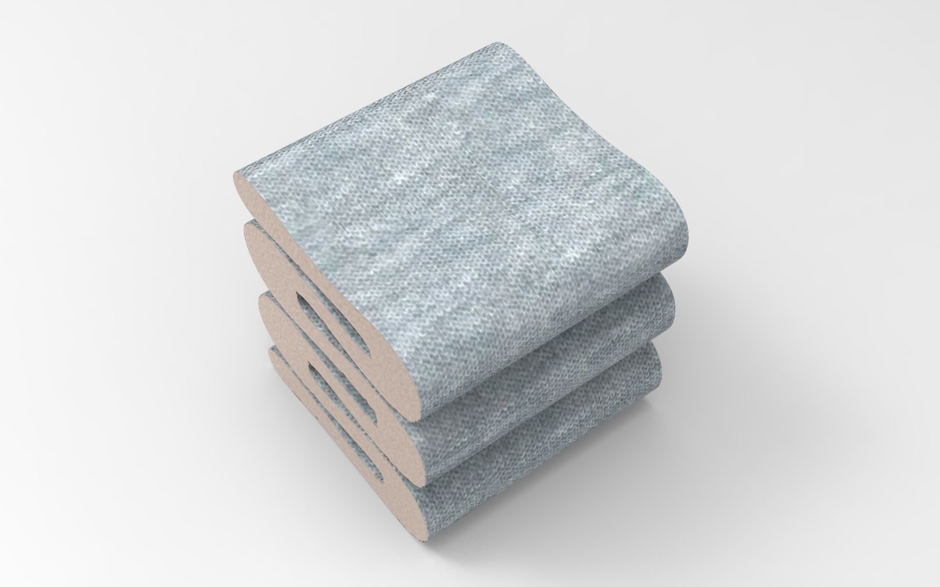 Zag Stool Low-poly 3D model_1