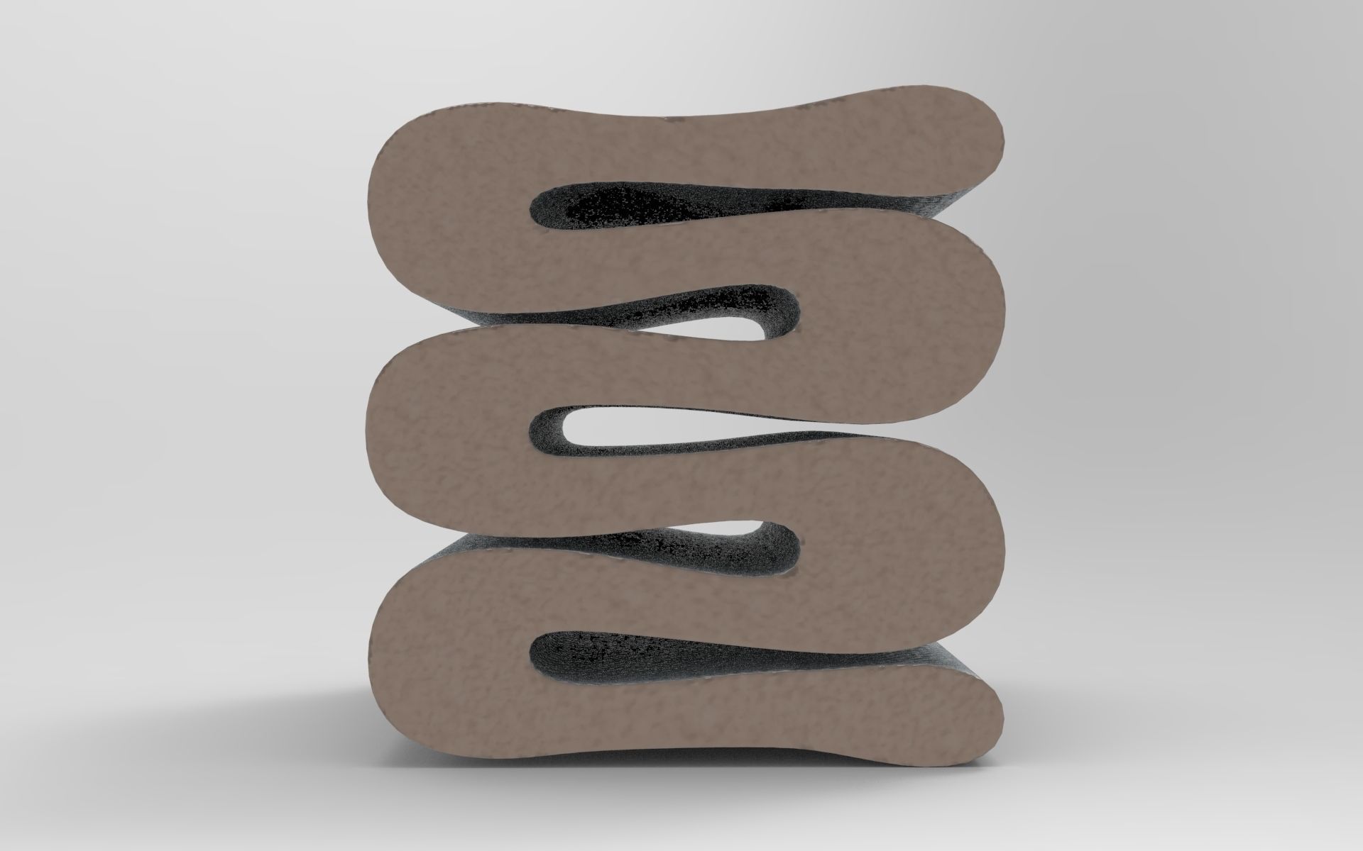 Zag Stool Low-poly 3D model_4