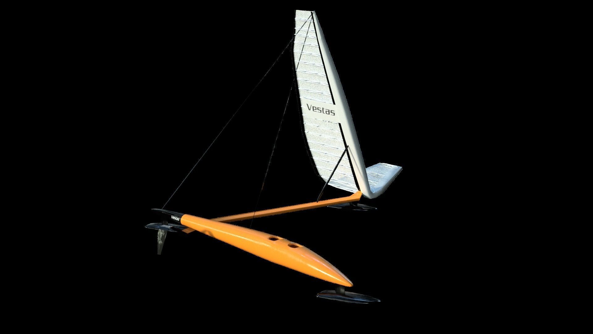 Vestas Sailrocket Low-poly 3D model_1