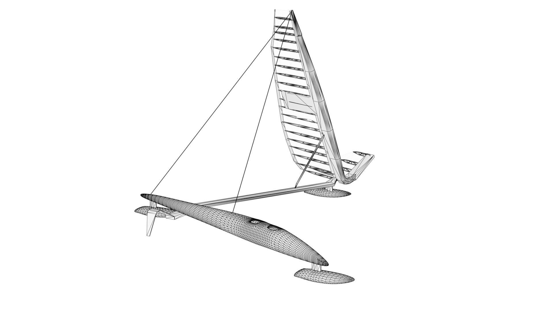 Vestas Sailrocket Low-poly 3D model_2