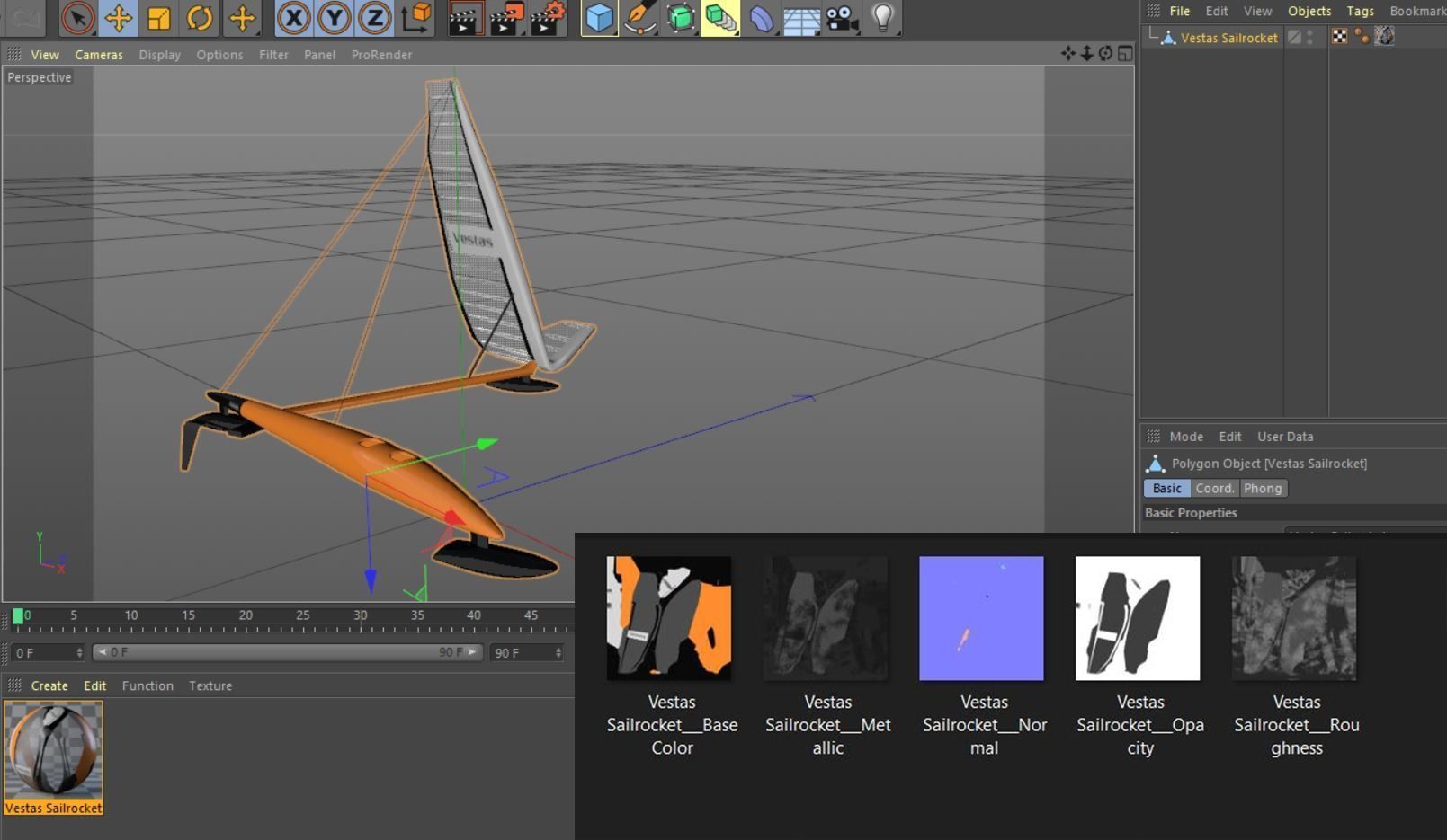 Vestas Sailrocket Low-poly 3D model_7