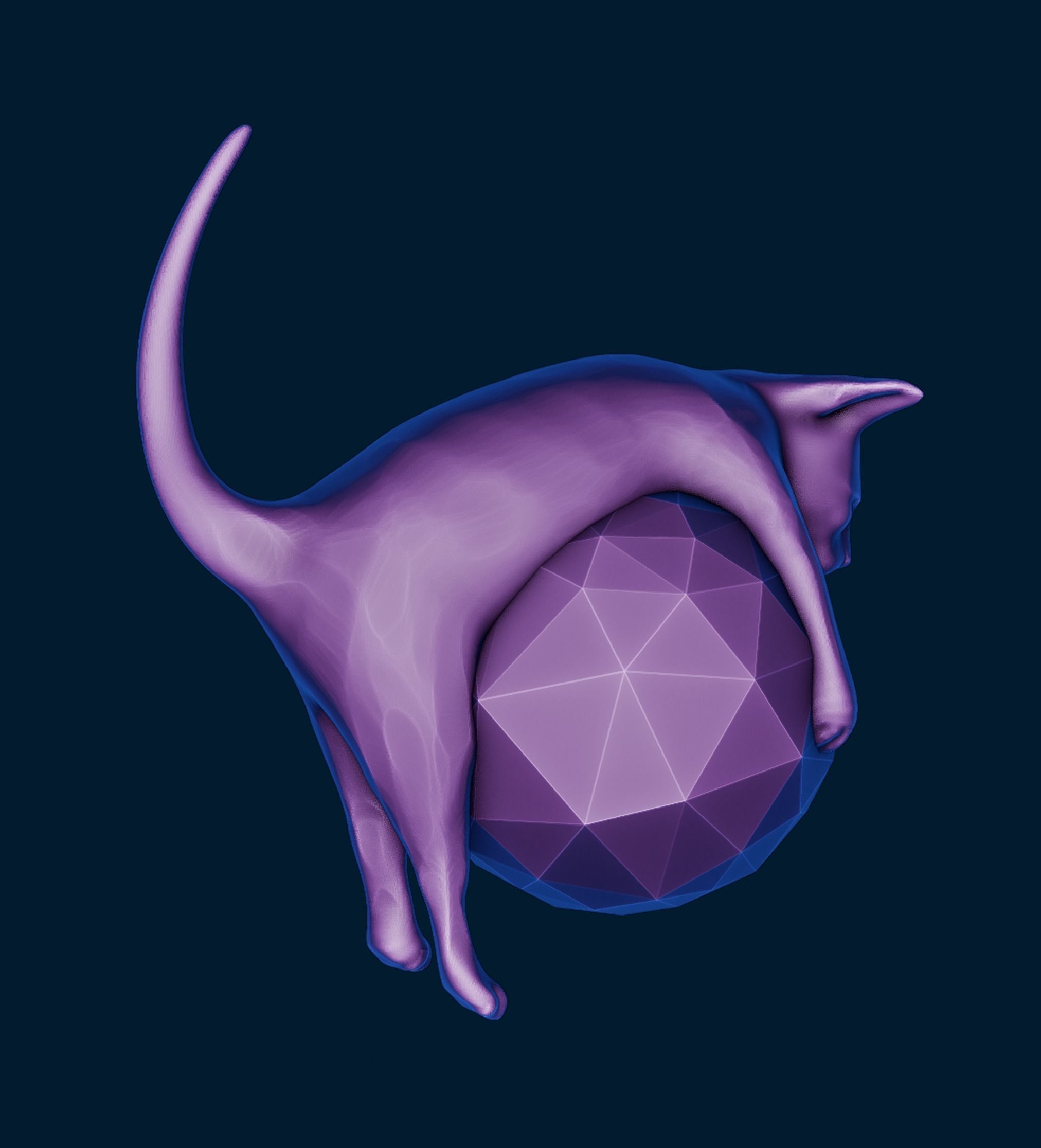 CHRISTMAS TREE ORNAMENT CAT 3D print model_4