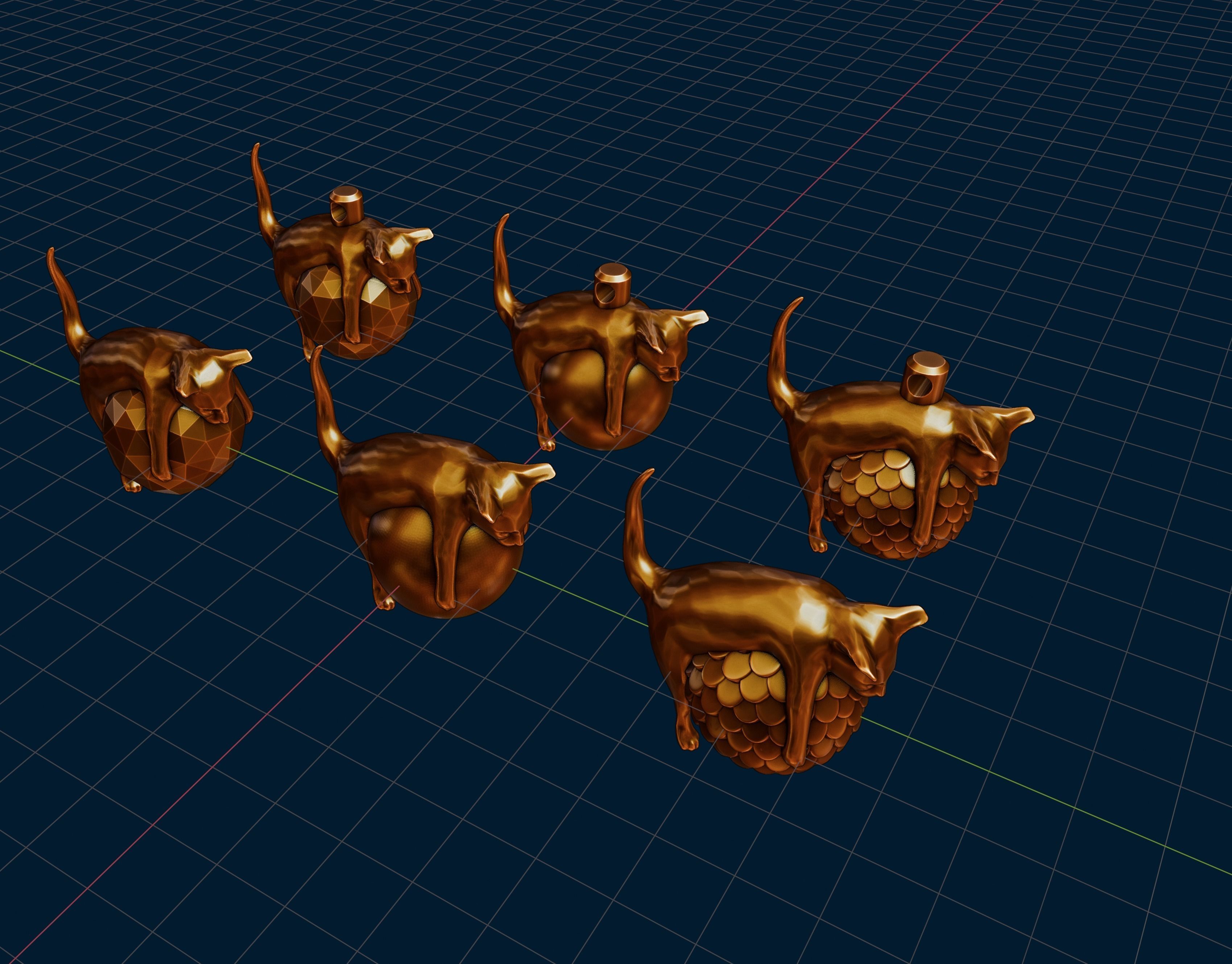 CHRISTMAS TREE ORNAMENT CAT 3D print model_9