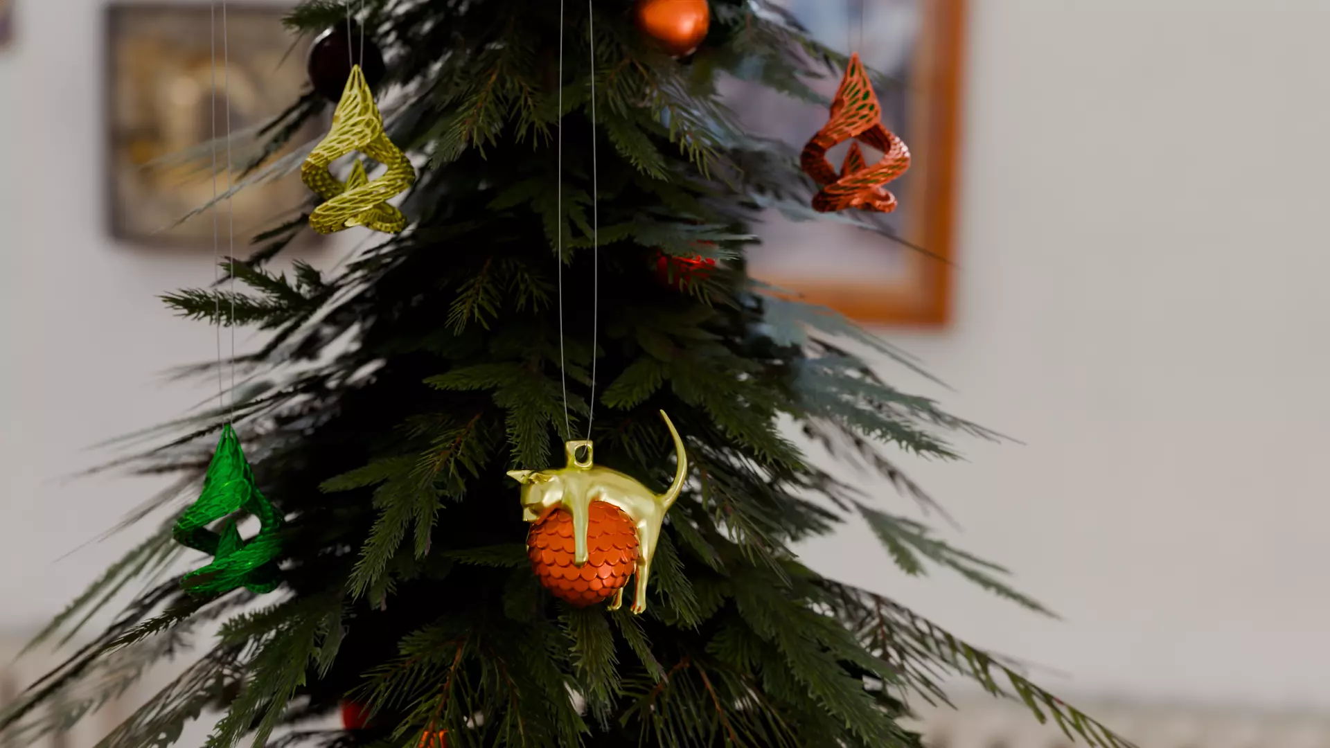 CHRISTMAS TREE ORNAMENT CAT 3D print model_0