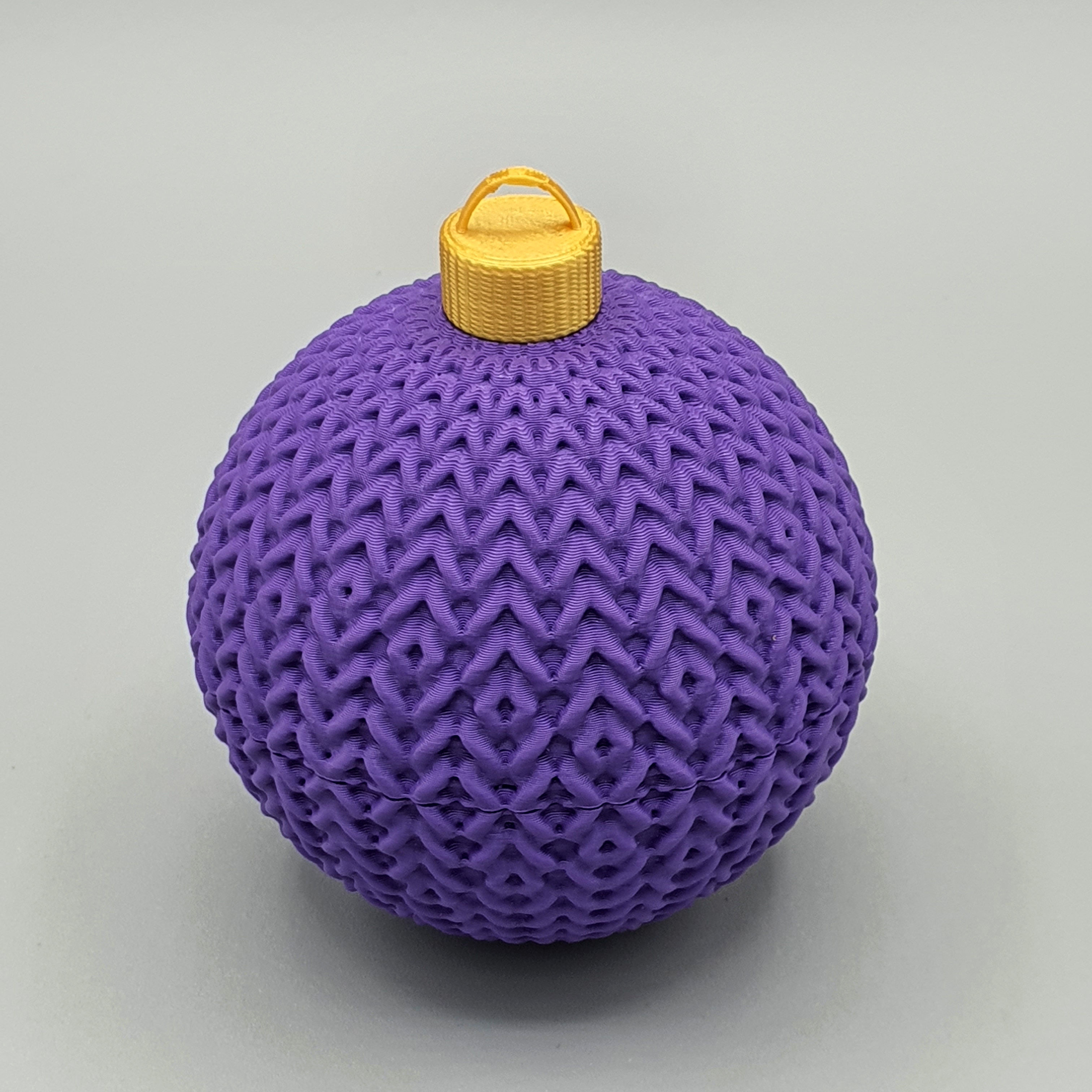 CHRISTMAS CHROCHET - KNITTED SECRET ORNAMENT CONTAINER 3D print model_1